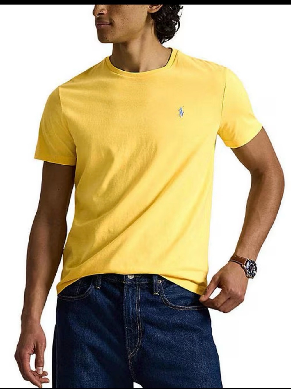 Polo by Ralph Lauren Pale Yellow Cotton Tee